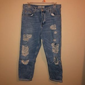 Topshop ripped boyfriend jeans